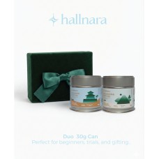 Hallnara Duo Can set in Green Velvet box 