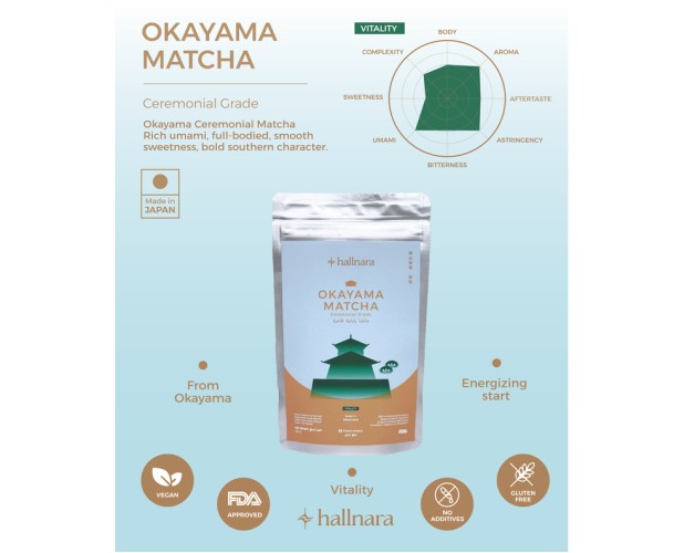 Okayama Ceremonial Matcha powder pouch 100g