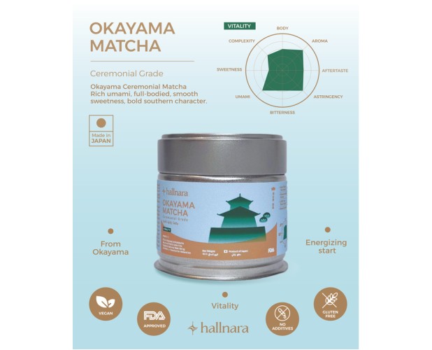 Okayama Ceremonial Matcha powder 30g can